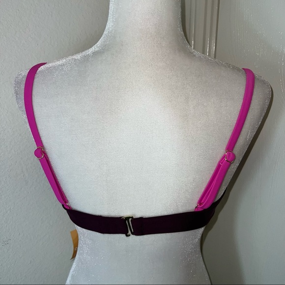 Kona Sol Multi-Color Pink/Purple Swim Top - Picture 3 of 4
